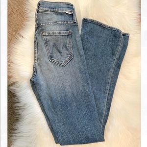 MOTHER Denim The Runaway Flare Jeans in Popism Size 25